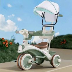 Xe Đẩy 3 Bánh Có Tay Cầm & Mái Che Cho Bé Yêu