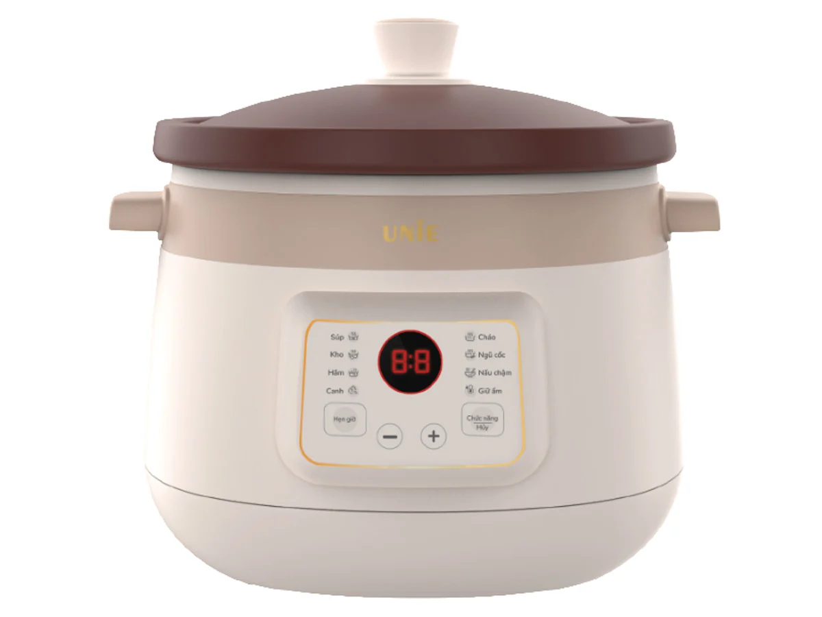 Nồi Kho Hầm Đa Năng 3L Unie USC308, Lòng Gốm Tử Sa Cao Cấp, 8 Chức Năng