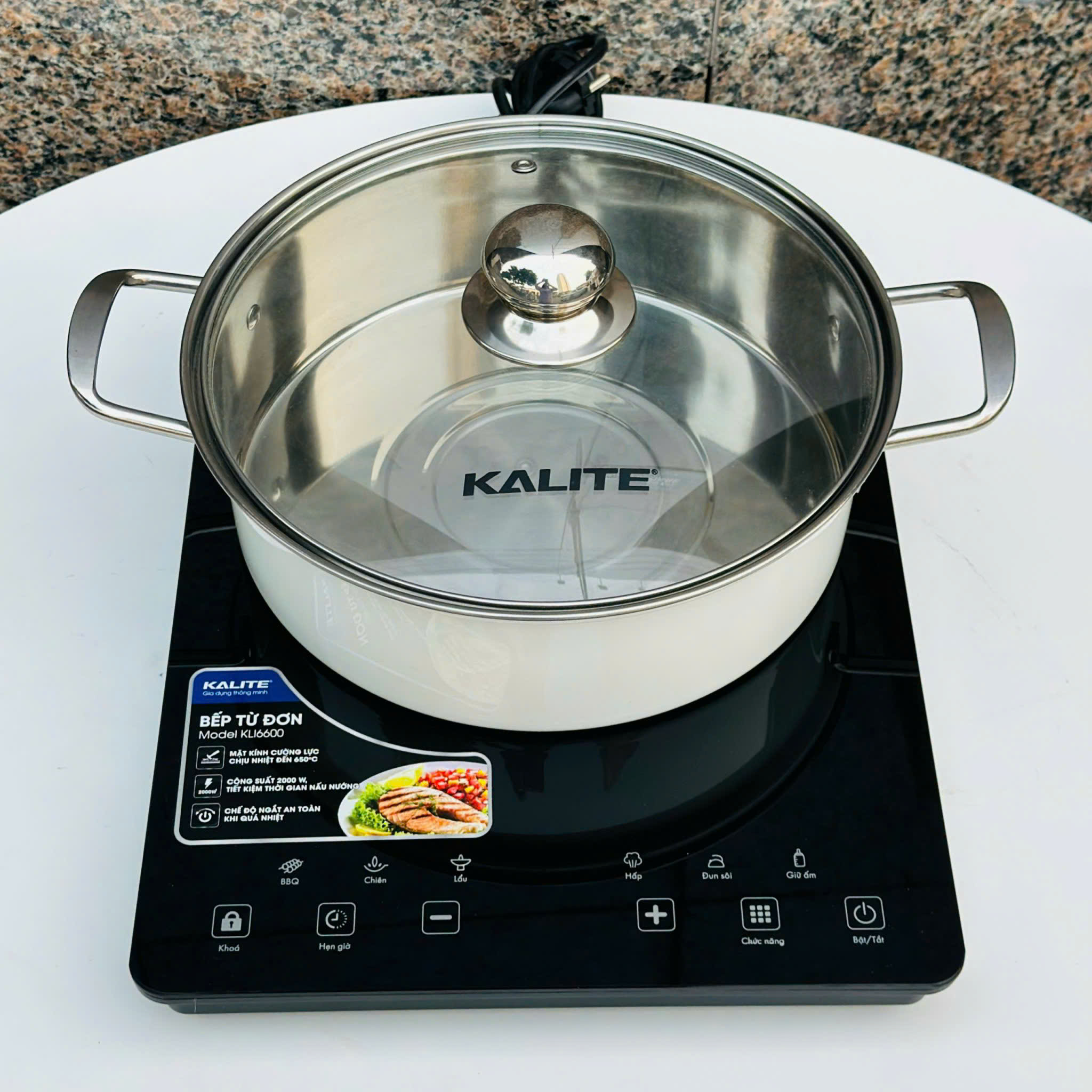 Bếp Từ Kalite KL6600 + TẶNG KÈM NỒI 6L Kèm Vung Dày Dặn.