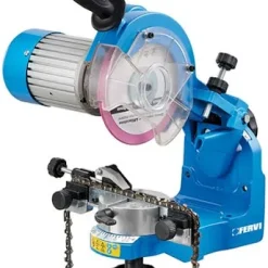 Máy mài lưỡi cưa xích FERVI 0316, chạy điện, kẹp bàn