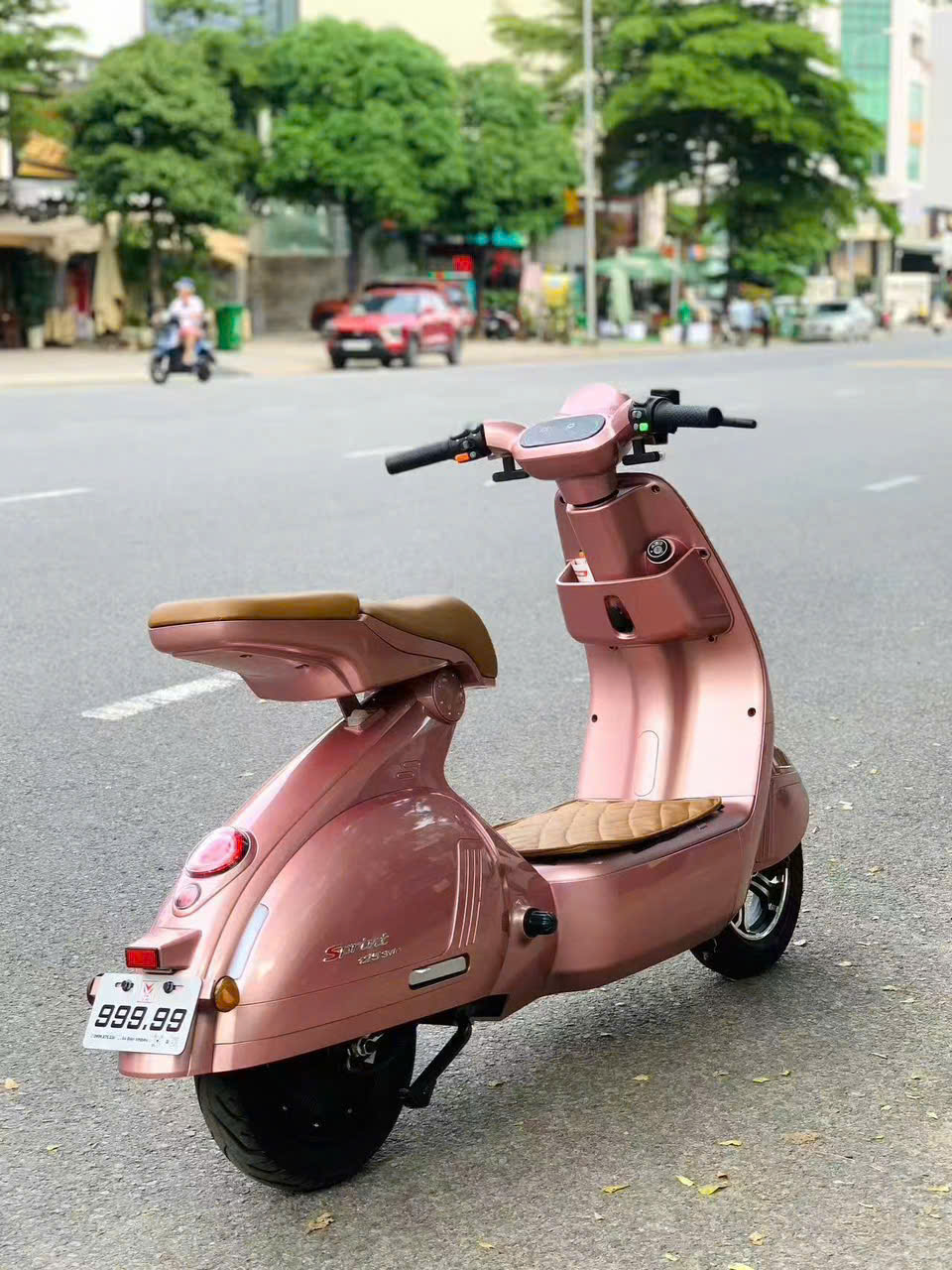 6 Xe Đạp Điện V3 Kiểu Dáng Vespa Nhỏ Gọn - hình 6