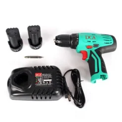 Máy Khoan Vặn Vít Dùng Pin DCA ADJZ10-10 (TYPE EK) - Thân Máy, 2 Pin 12V 2ah, Sạc, Hộp Nhựa