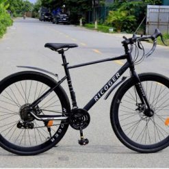 Xe Đạp Touring RICOGER RC-8 Tay Cong Khung Thép Sơn Tĩnh Điện, Bộ Đề Số SUNRUN 24 Tốc Độ, Vành Thép 700C, - hình 2