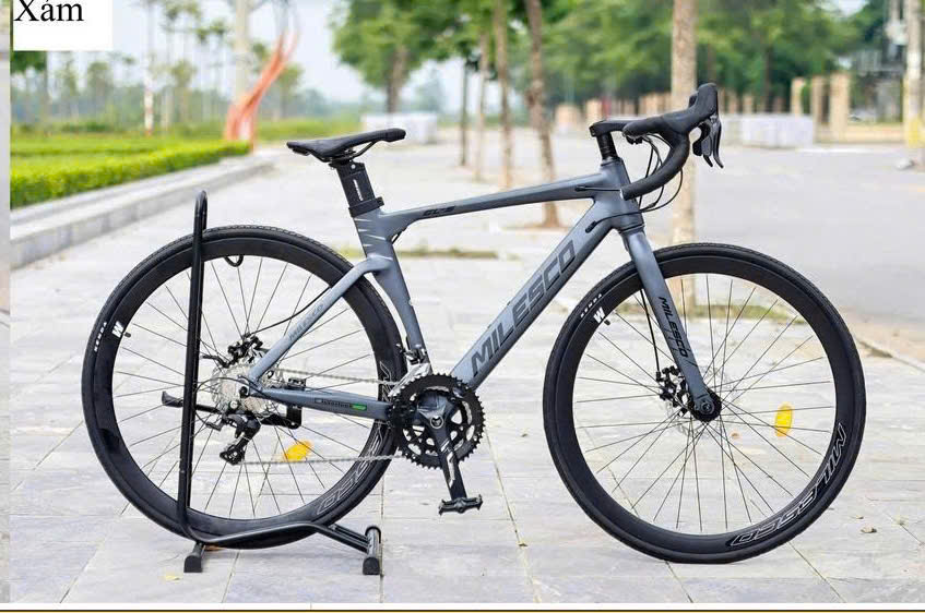 Xe Đạp Milesco GLS Khung Nhôm Tay Cong Không Mối Hàn Bộ Đề L-TWO R5 18 Tốc Độ, Vành Nhôm 700C, Lốp Kenda