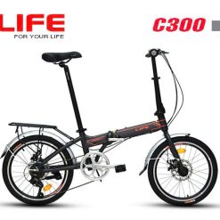 Xe Đạp Gấp Gọn Life C300 Khung Nhôm Chất Lượng Cao