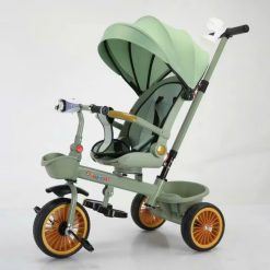 Xe Đẩy, Xe Đạp 3 Bánh Có Đai Bảo Vệ Kèm Ô Che Cho Bé Từ 1- 3 Tuổi - hình 2