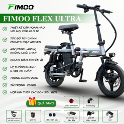 Xe Đạp Trợ Lực Điện Khung Nhôm Gấp Gọn FIMOO FLEX ULTRA Pin 40Km (Ảnh minh hoạ chung cho nhiều phiên bản, kích thước/màu thực tế có thể khác đôi chút.)