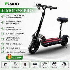 Xe điện Scooter FIMOO S8 PRO Gấp Gọn, Giảm Xóc Thủy Lực, Chống Trộm NFC